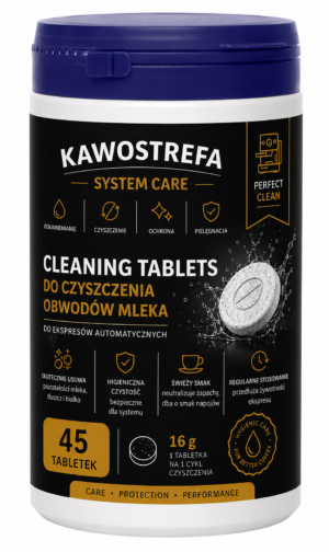 Tabletki do mycia obwodów mleka